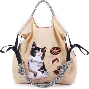 Versatile 15" x 16" Nylon Tote – Elegant Handbag for Work, Beach & Shopping